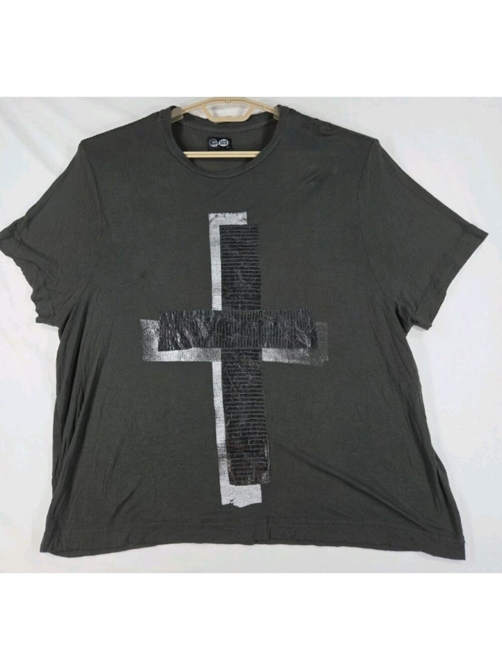 Cheap Monday Big Tee Stockholm Black Inverted Cross Men's XS Graphic T-Shirt